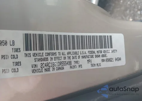 2013 Chrysler Town & Country Touring from USA, damaged, VIN 2C4RC1BG1DR555498